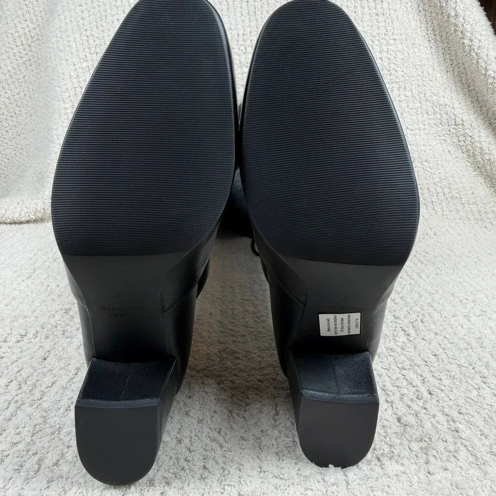 Stuart Weitzman Genna 60‎ City Boot Black Leather Size 8 B Orig-$895 NWOB